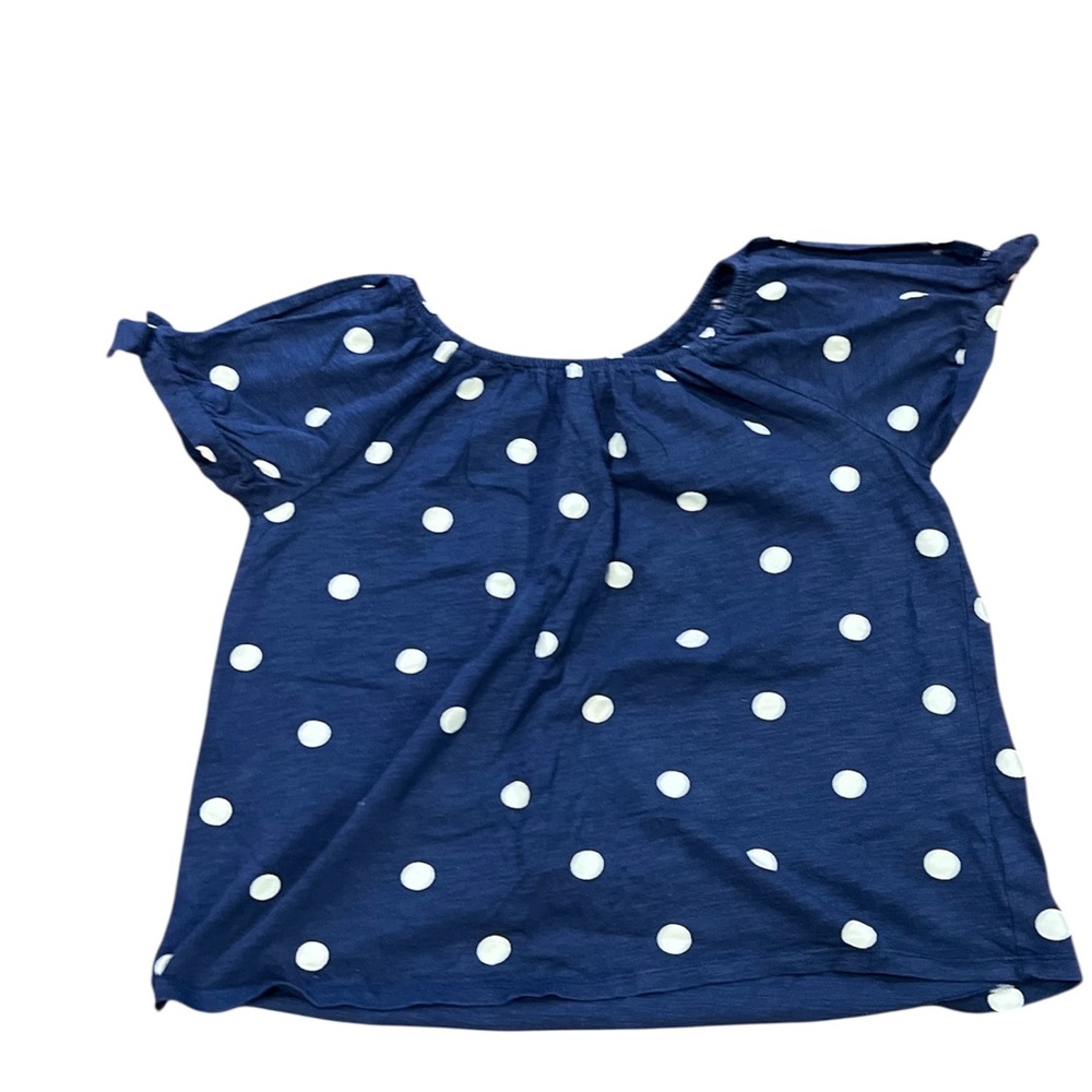 Navy Blue Polka Dot Blouse BM